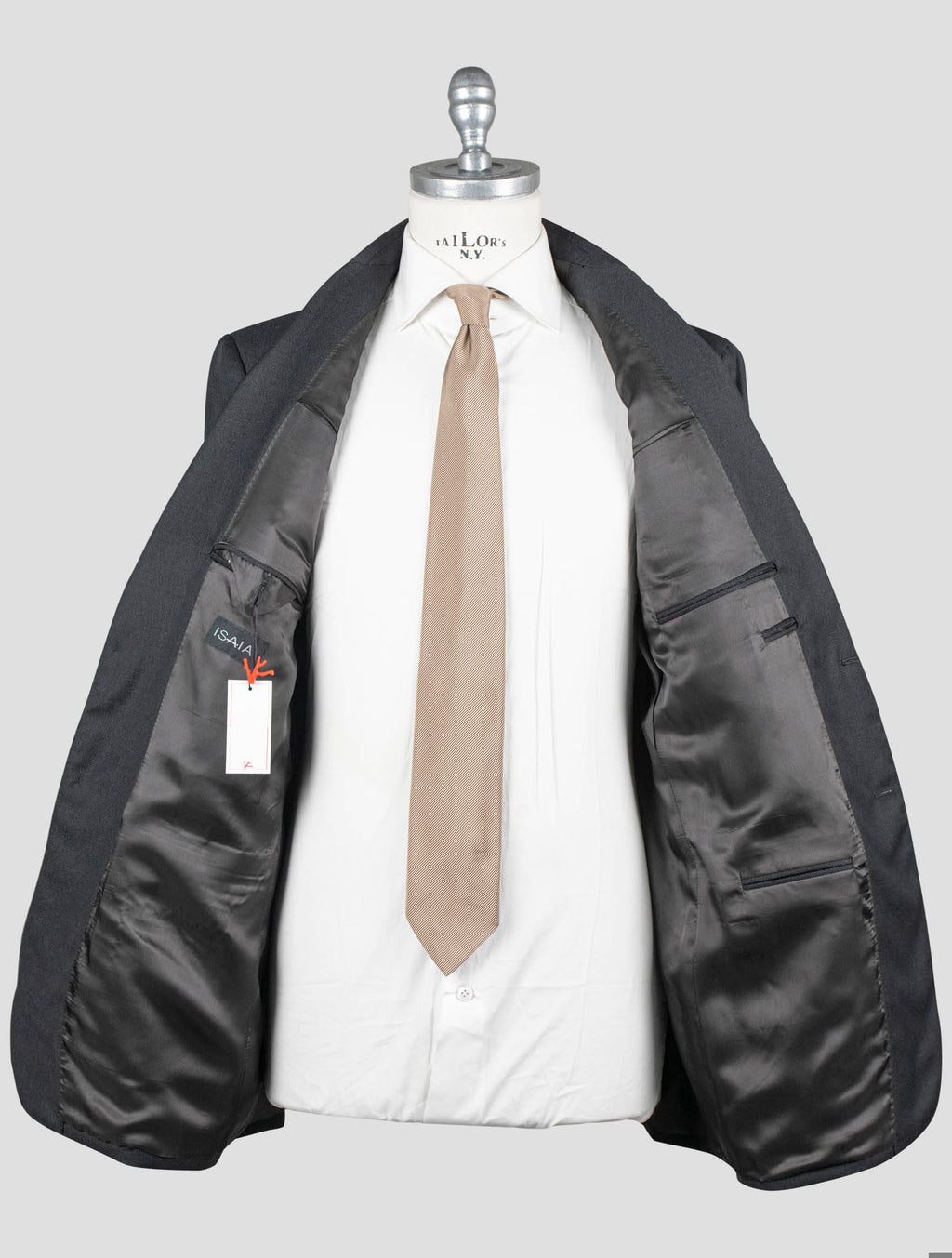 Isaia Black Wool 130'S Suits