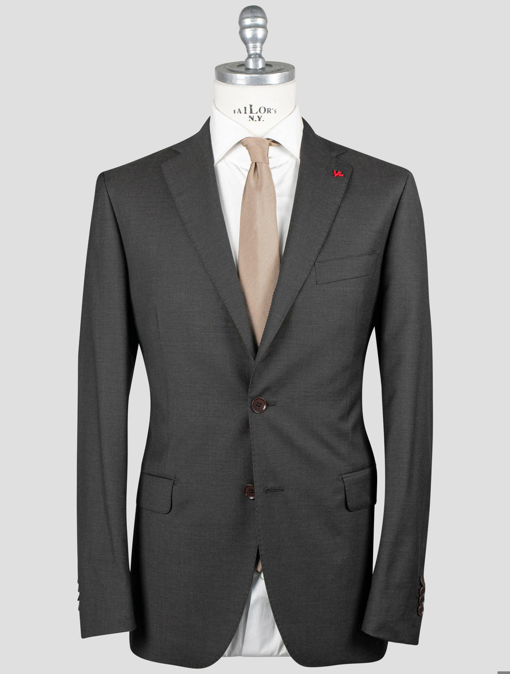 Isaia Brown Wool 120'S Suits