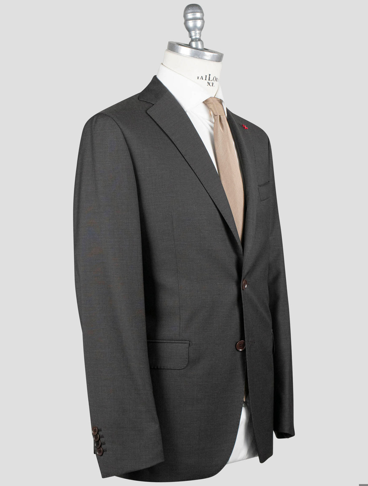 Isaia Isaia Brown Wool 120'S Suits Brown 001