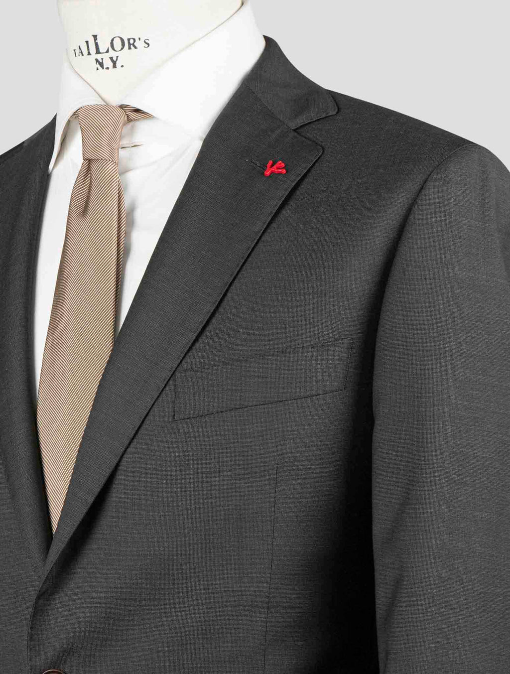Isaia Brown Wool 120'S Suits