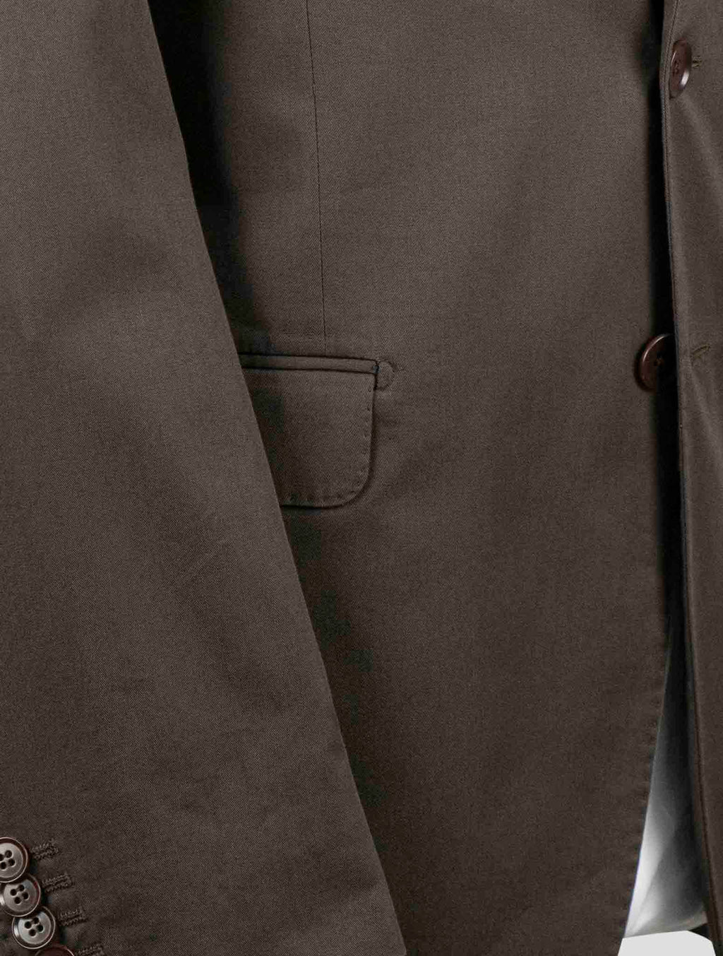 Isaia Brown Cotton Suits