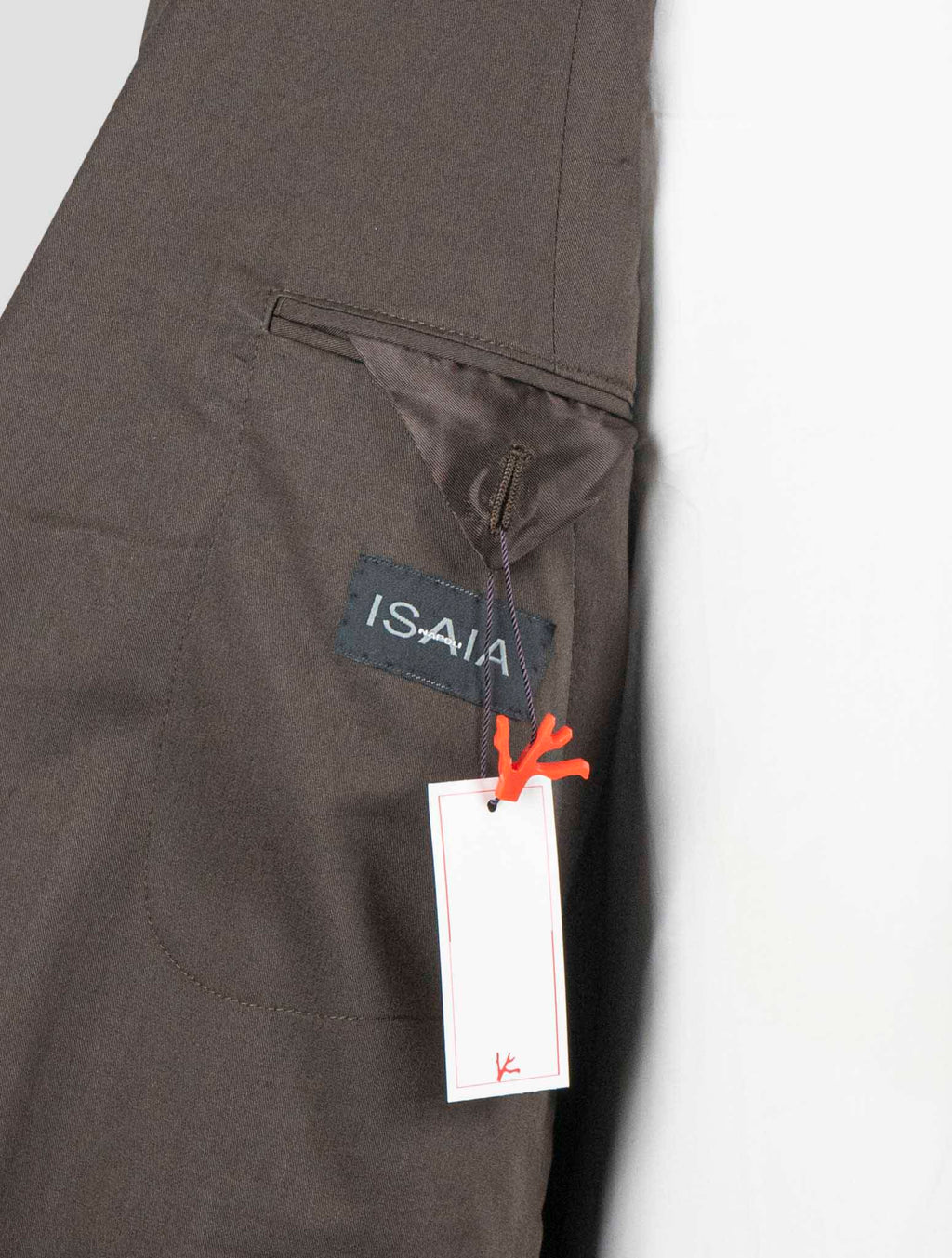 Isaia Brown Cotton Suits