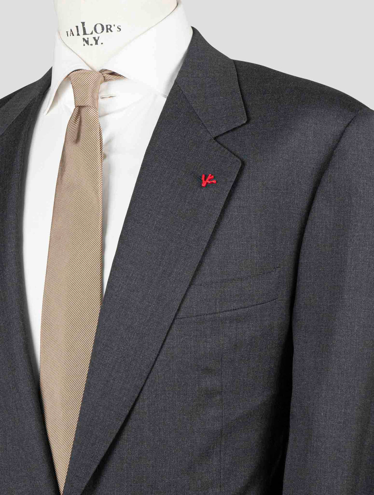 Isaia Gray Wool 130'S Suits