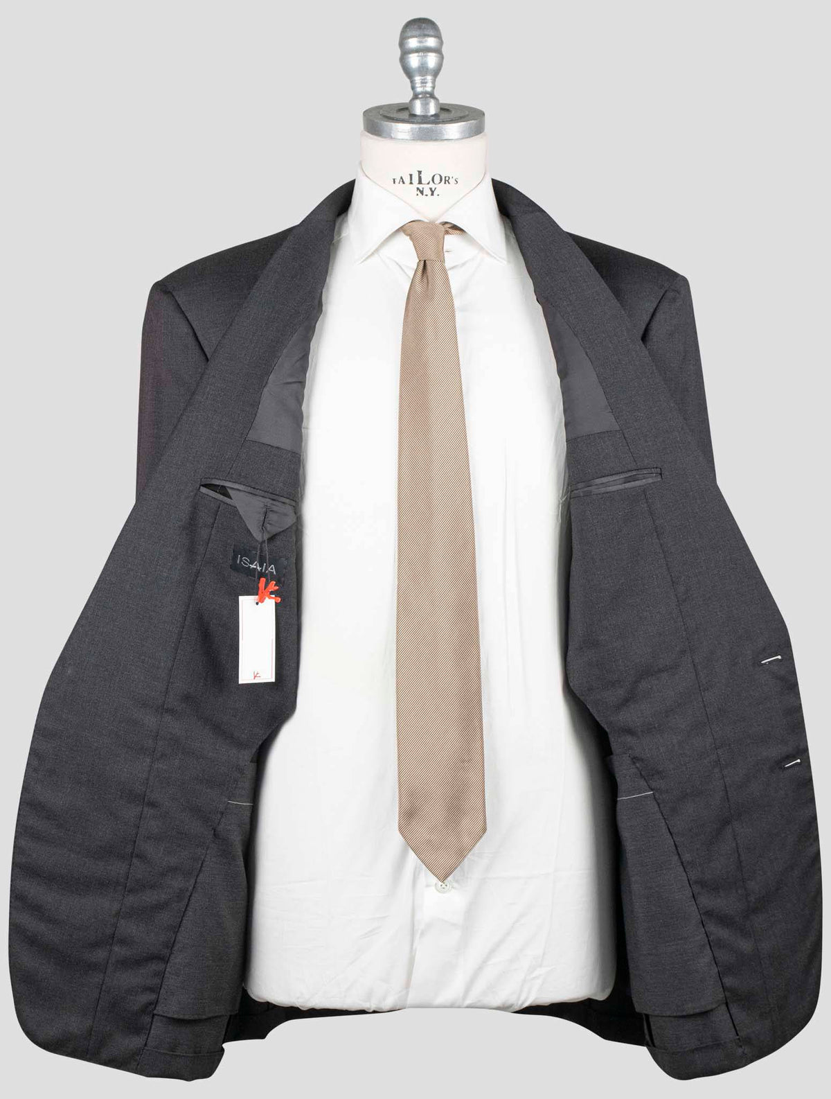 Isaia Gray Wool 130'S Suits