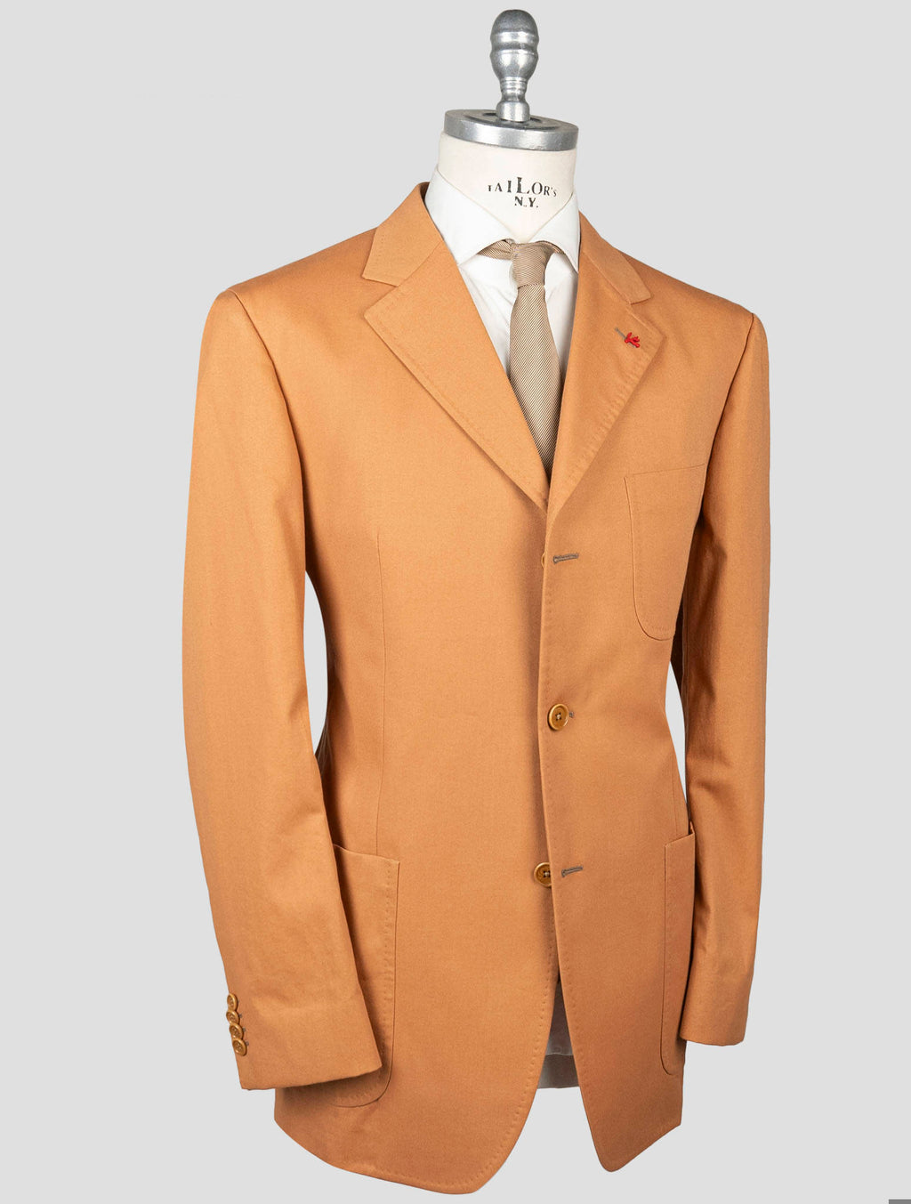 Isaia Isaia Orange Cotton Suits Orange 001