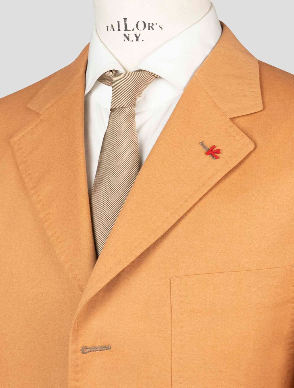 Isaia Orange Cotton Suits