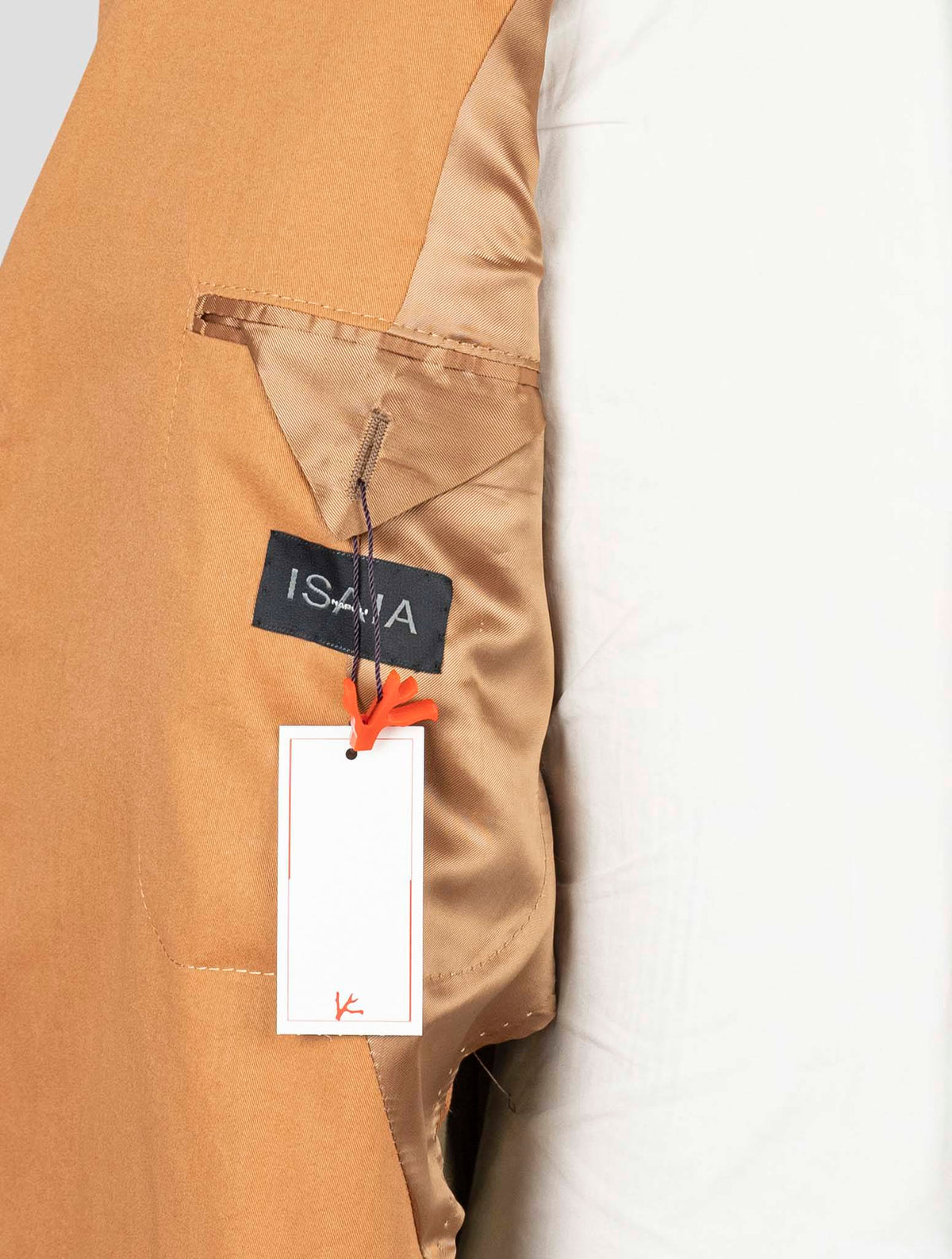 Isaia Orange Cotton Suits