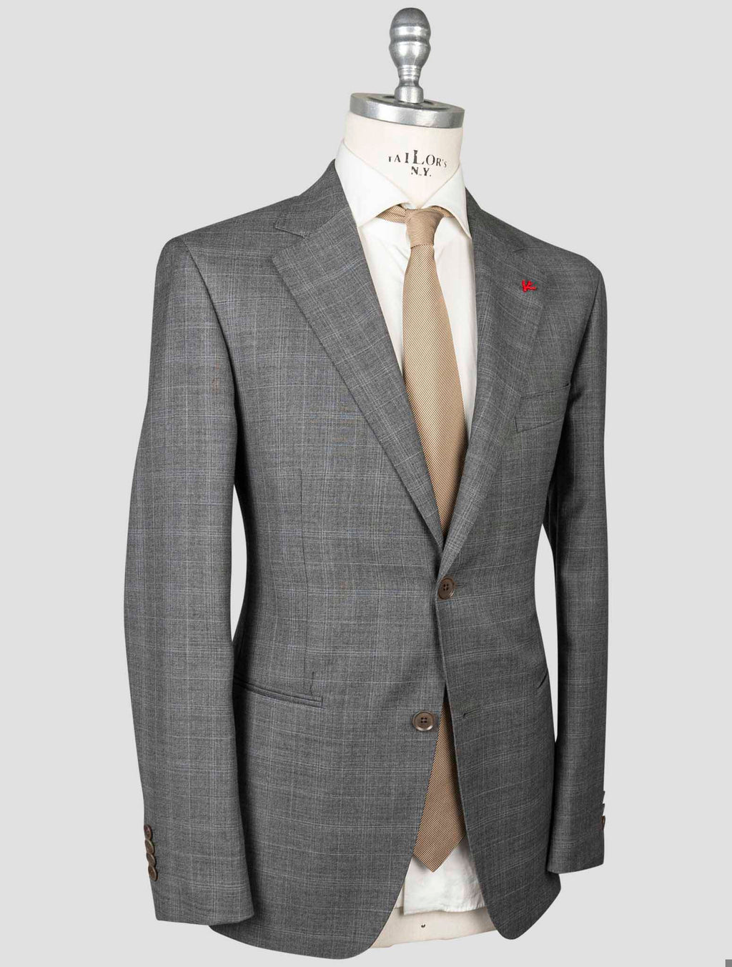 Isaia Isaia Gray Wool 100'S Suits Gray 001