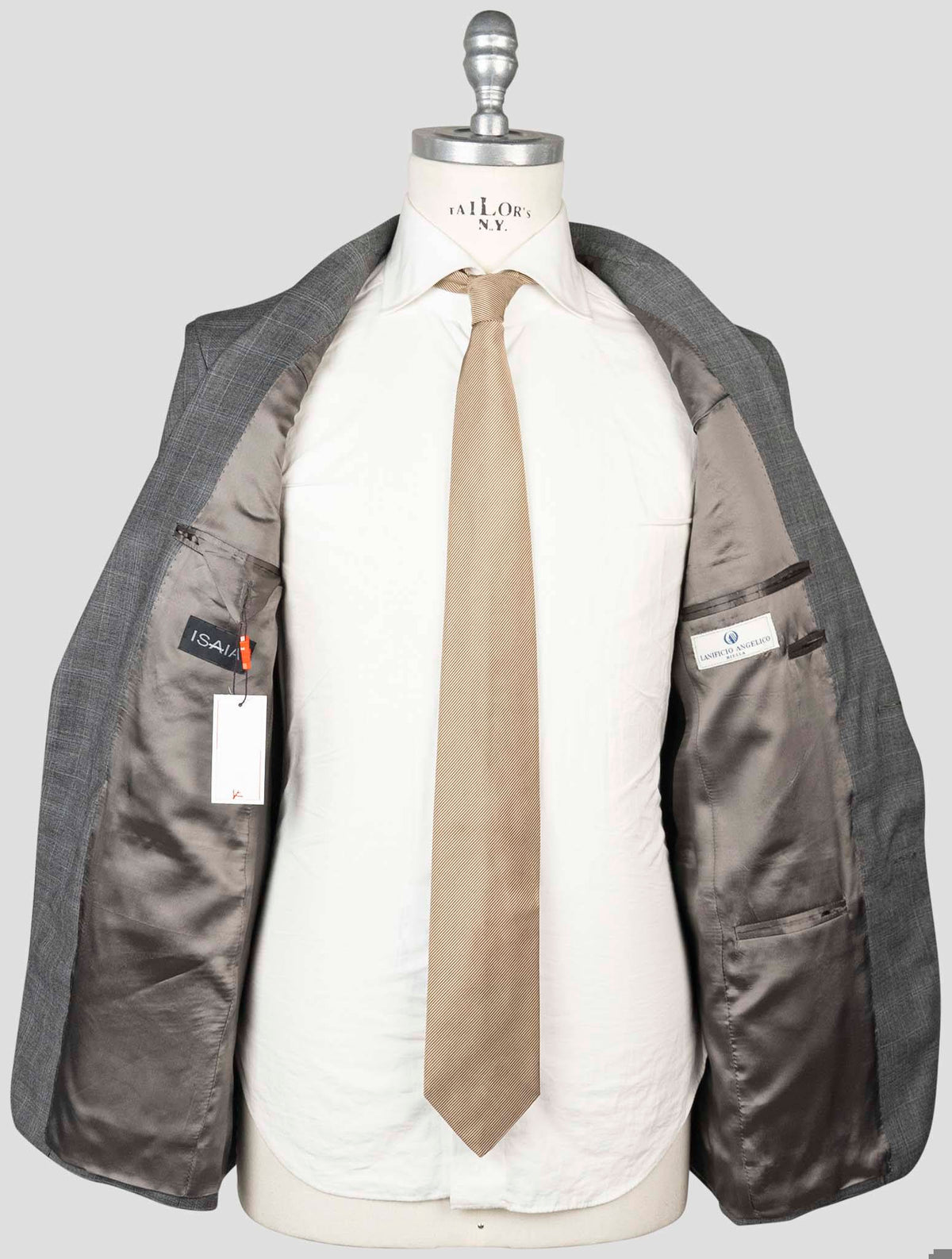 Isaia Gray Wool 100'S Suits