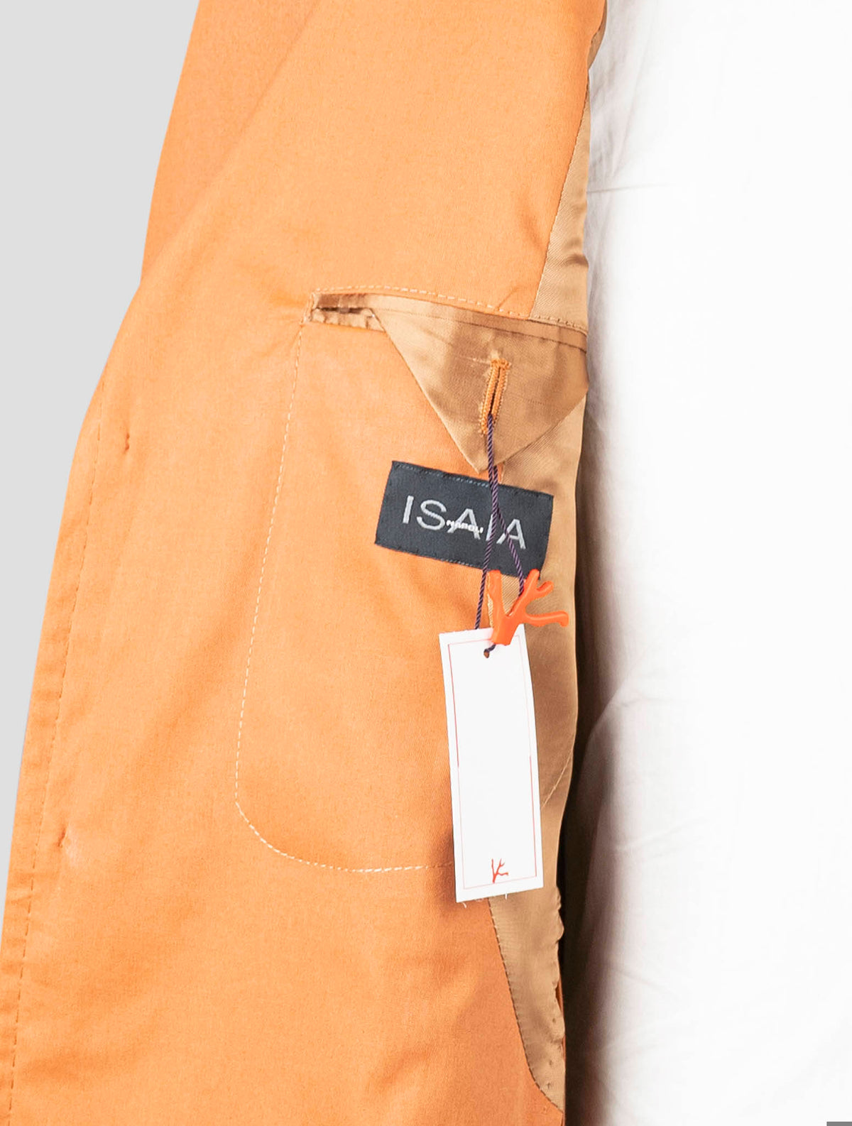 Isaia Orange Cotton Suit