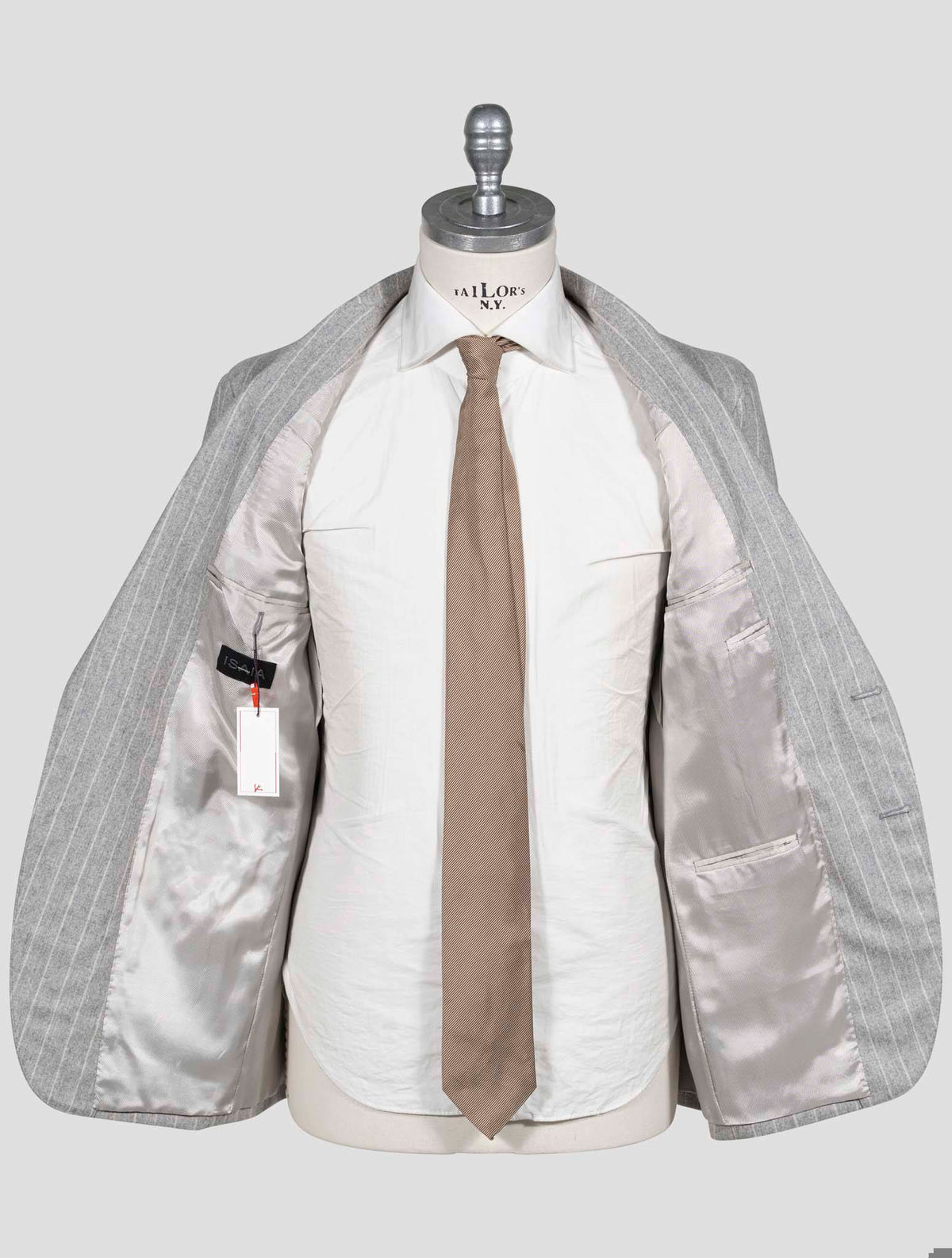 Isaia Gray Wool Cashmere Ea Suit