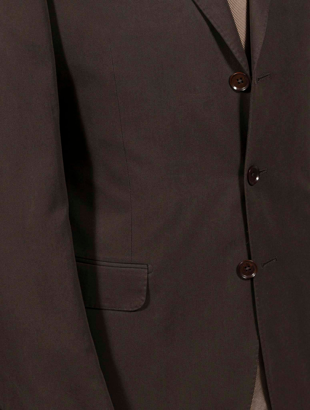 Isaia Brown Cotton Suit