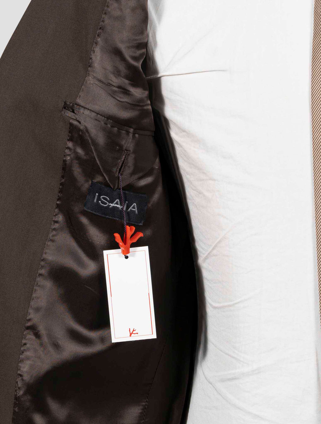 Isaia Brown Cotton Suit