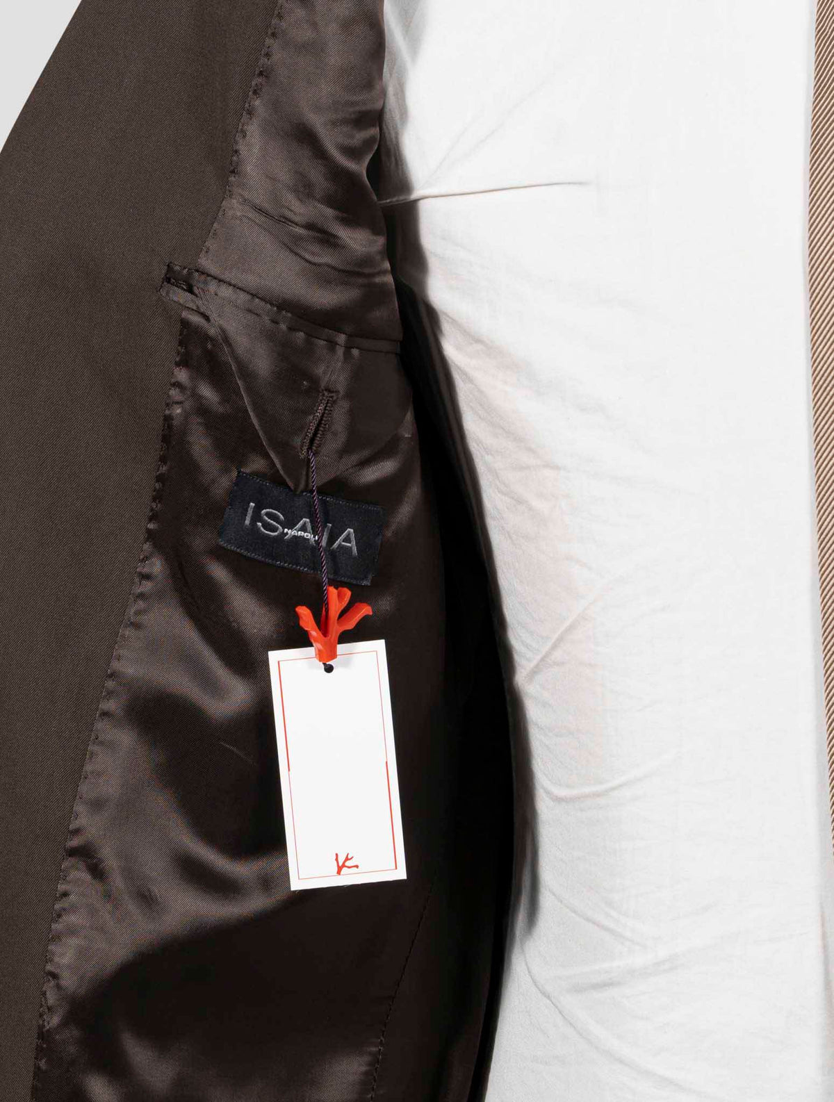 Isaia Brown Cotton Suit
