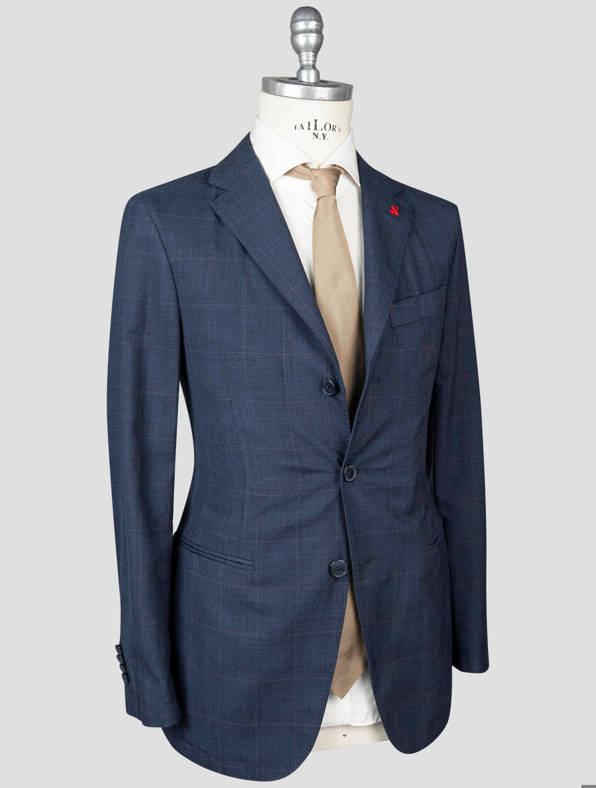 Isaia Isaia Blue Virgin Wool Suit Blue 001