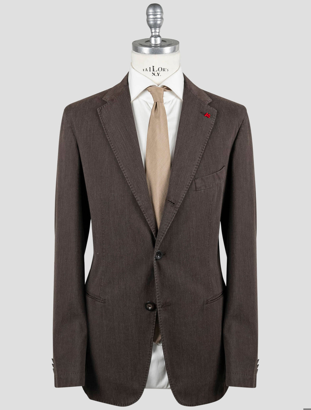 Isaia Isaia Brown Cotton Wool Suit Brown 000