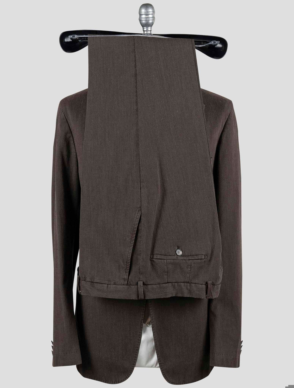 Isaia Brown Cotton Wool Suit