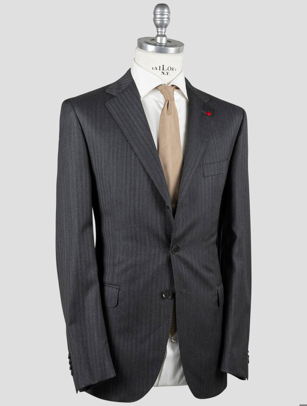 Isaia Isaia Gray Wool 120's Suit Gray 001