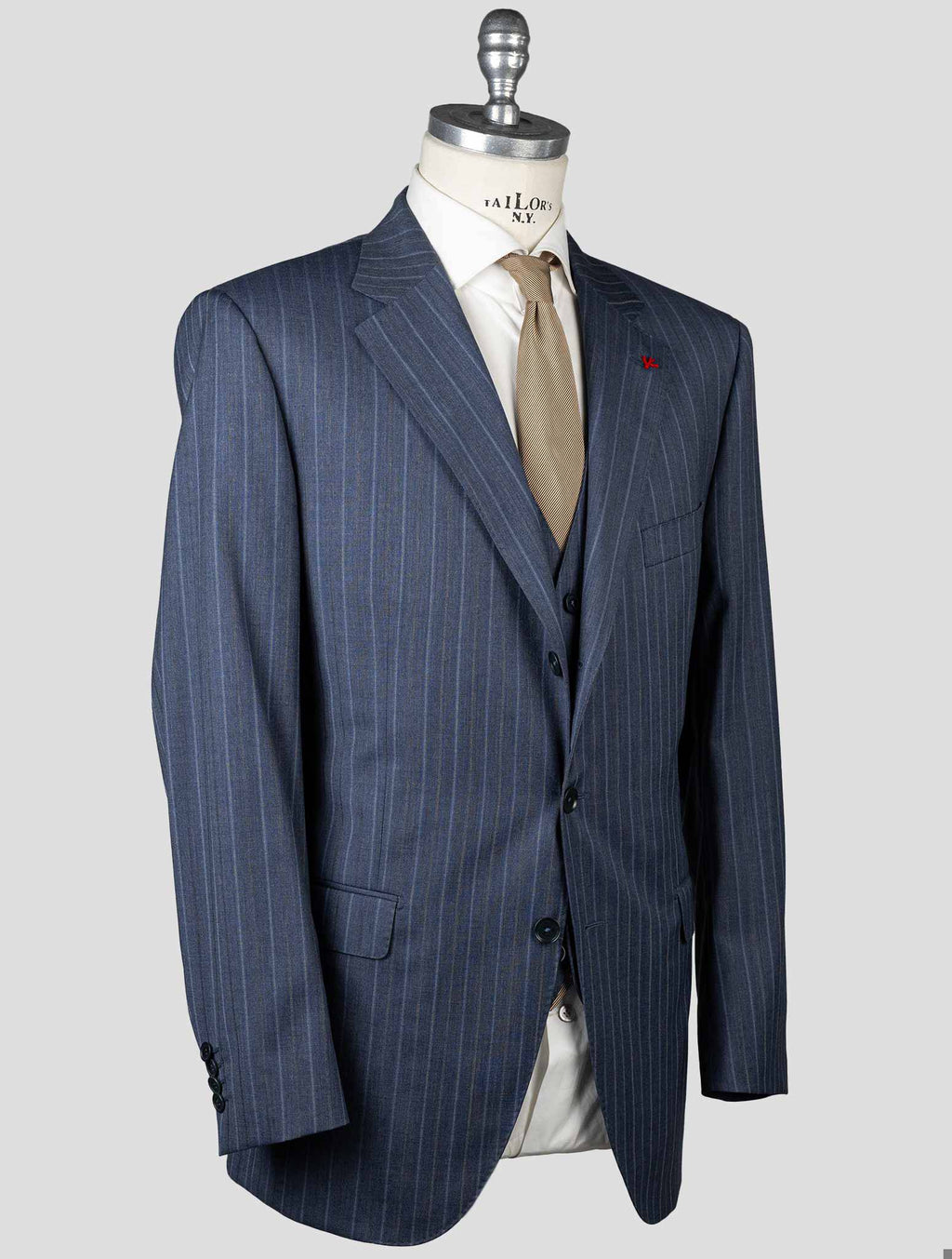 Isaia Isaia Blue Virgin Wool Suit Blue 001