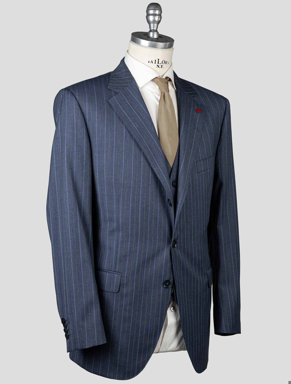Isaia Isaia Blue Virgin Wool Suit Blue 001