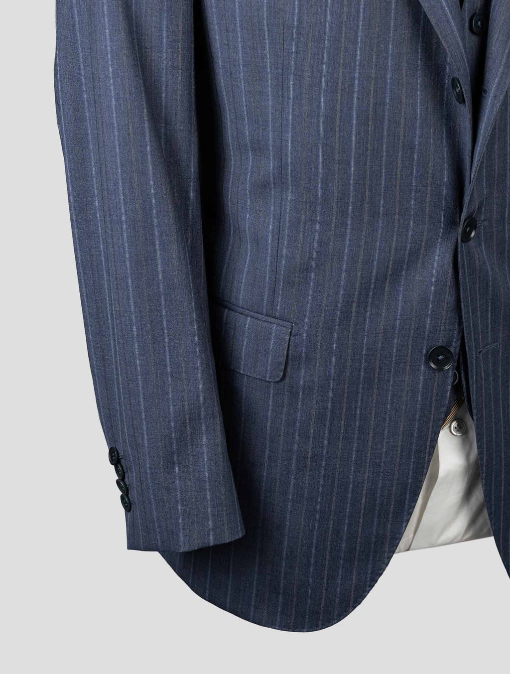 Isaia Blue Virgin Wool Suit