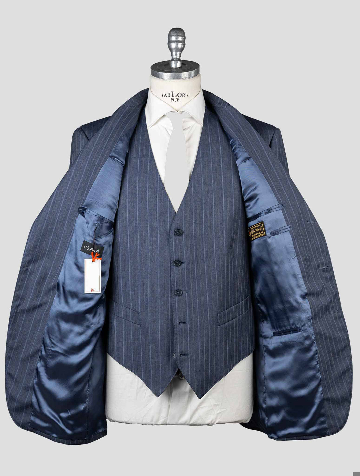 Isaia Blue Virgin Wool Suit