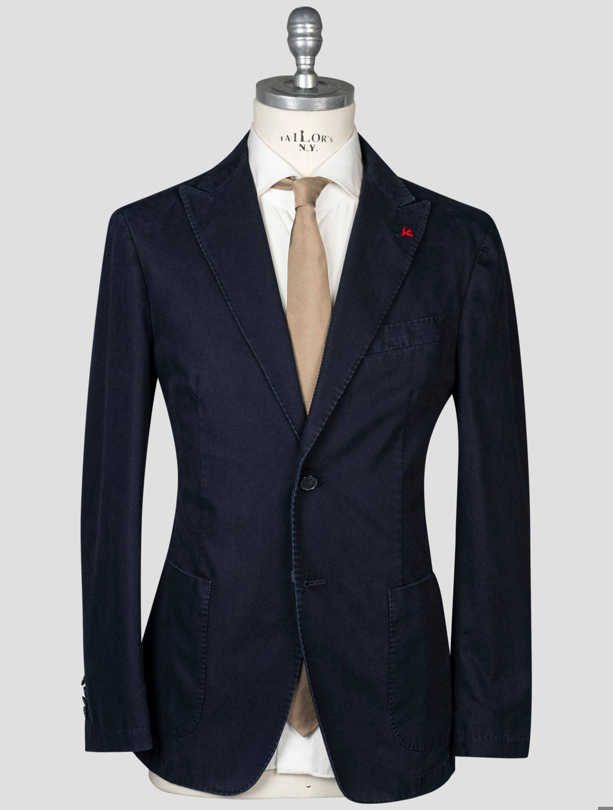 Isaia Blue Cotton Pa Suit