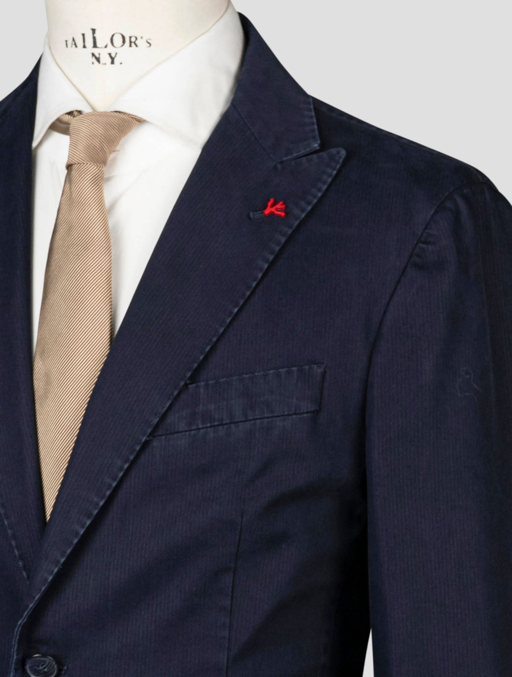 Isaia Blue Cotton Pa Suit