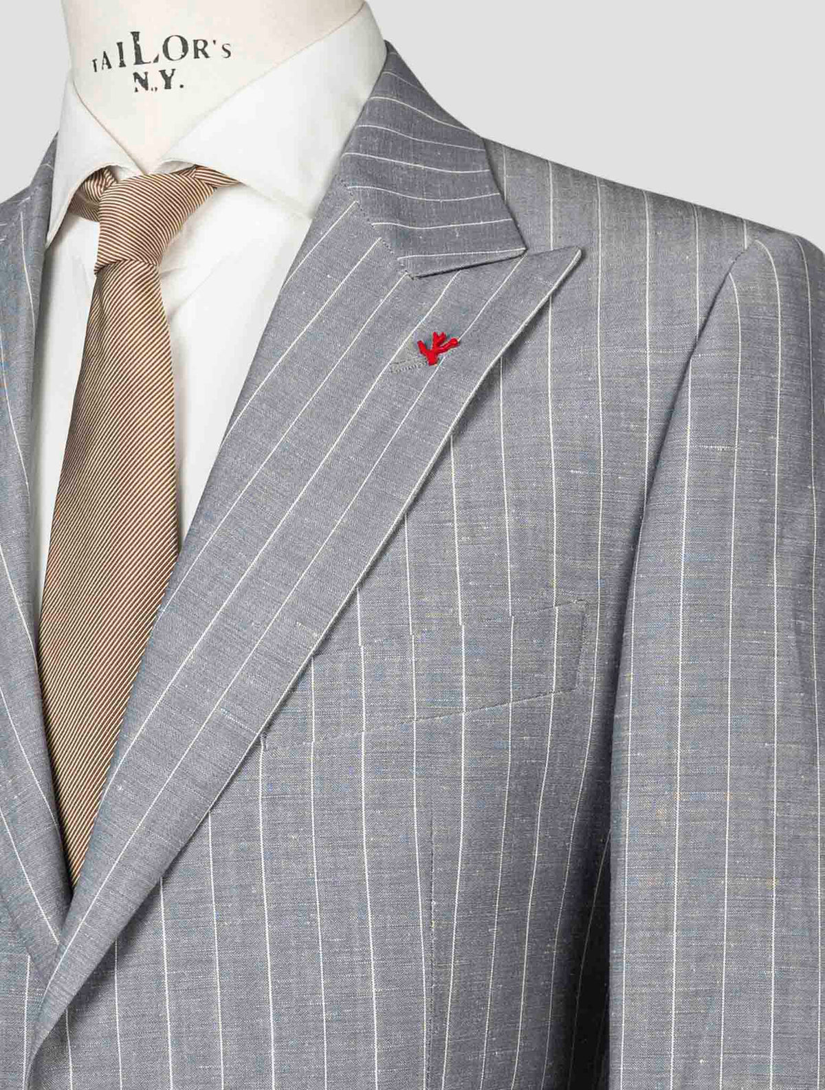 Isaia Gray Wool Linen Suit