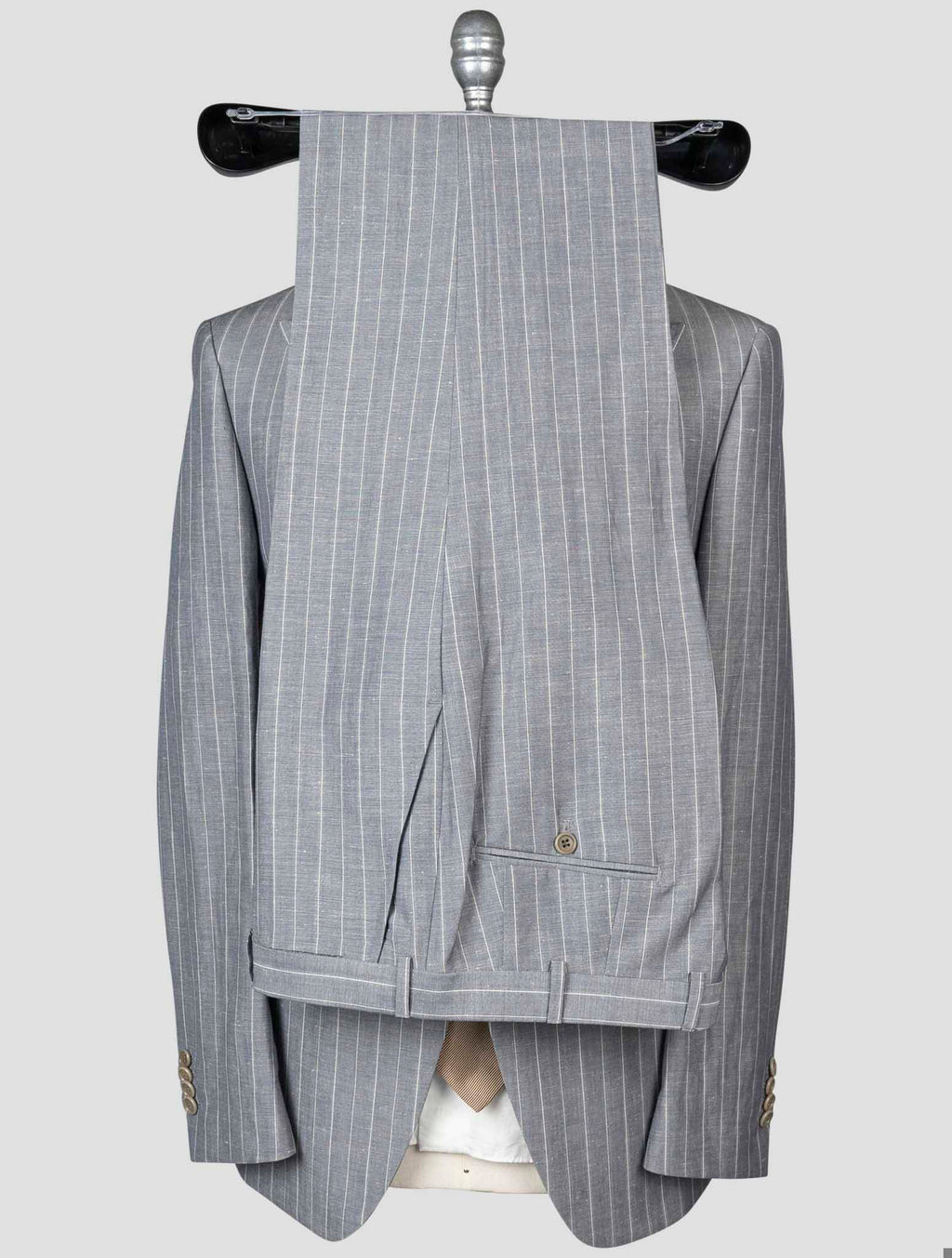 Isaia Gray Wool Linen Suit