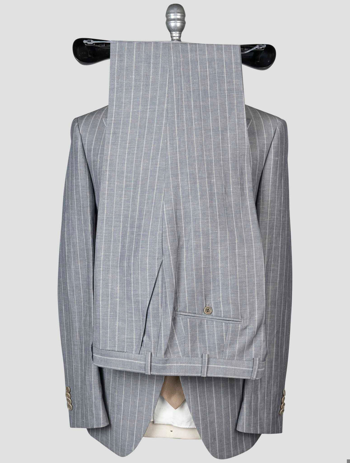 Isaia Gray Wool Linen Suit