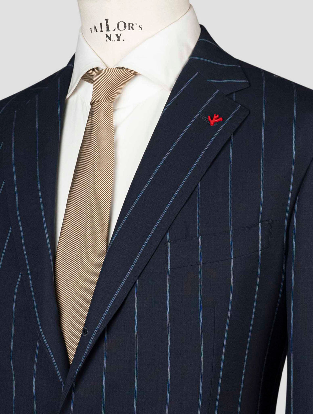 Isaia Blue Wool Silk Suit