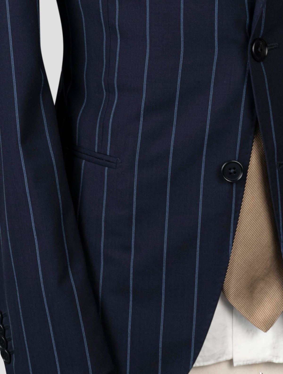 Isaia Blue Wool Silk Suit