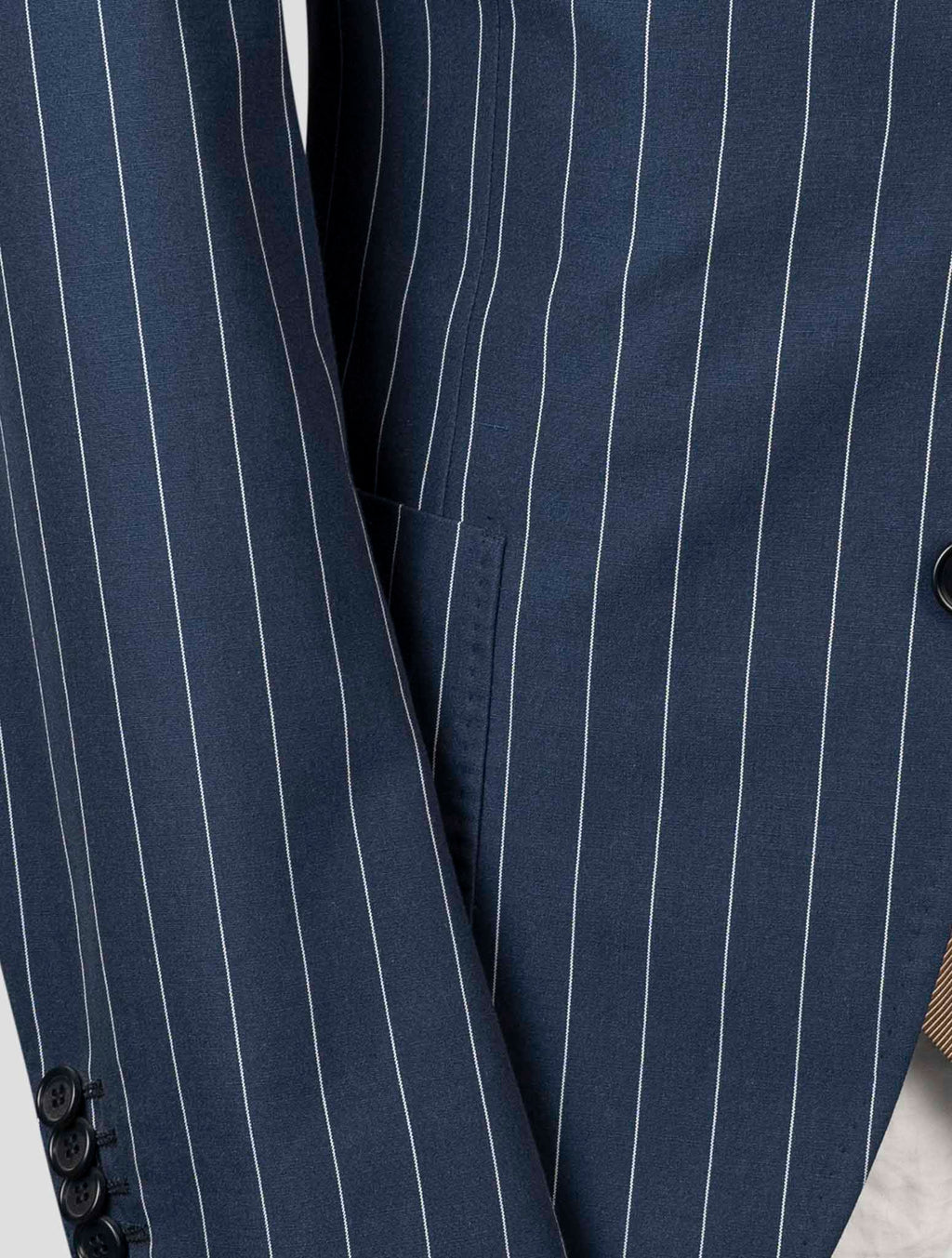 Isaia Blue Cotton Wool Suit