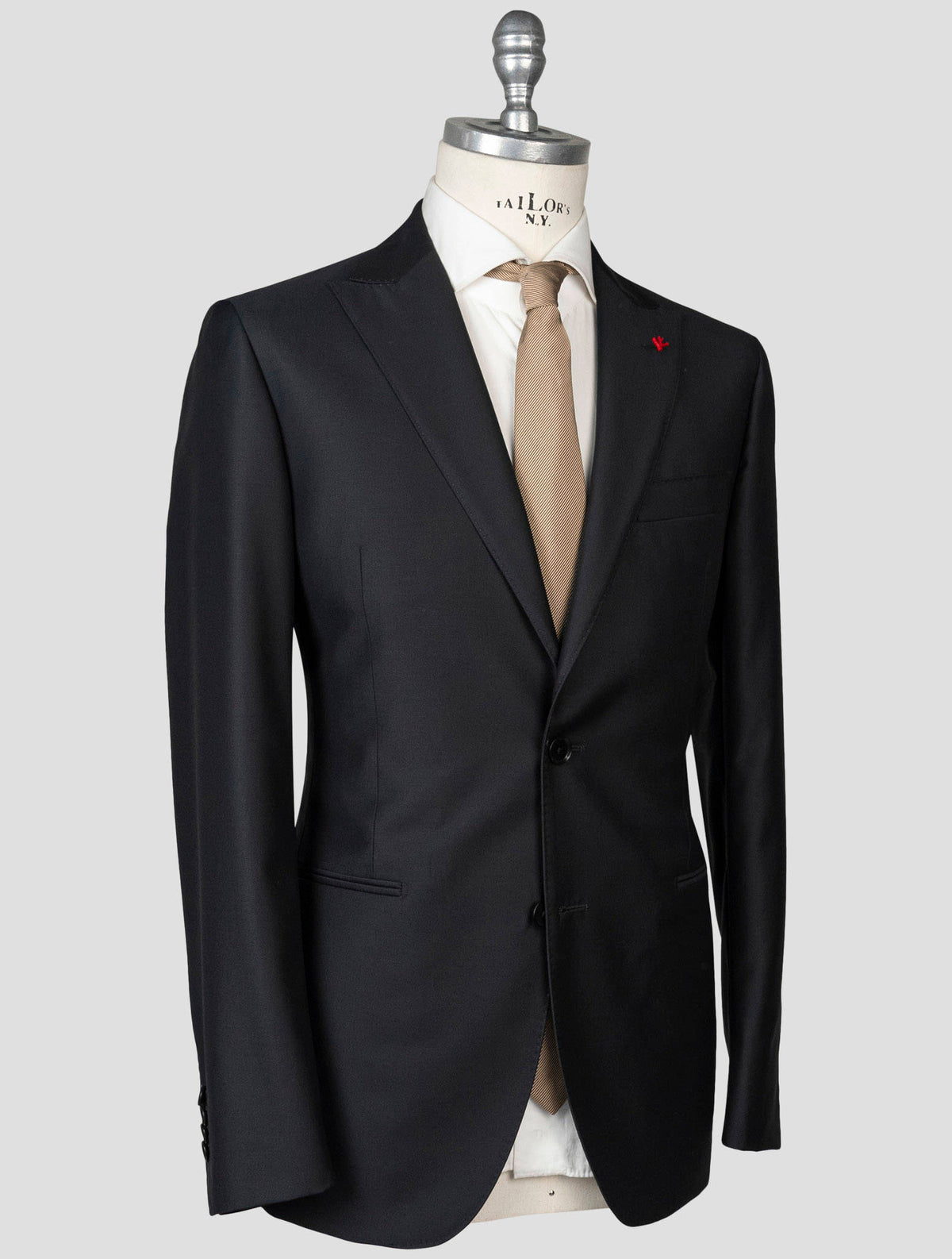 Isaia Isaia Black Wool 110's Suit Black 001