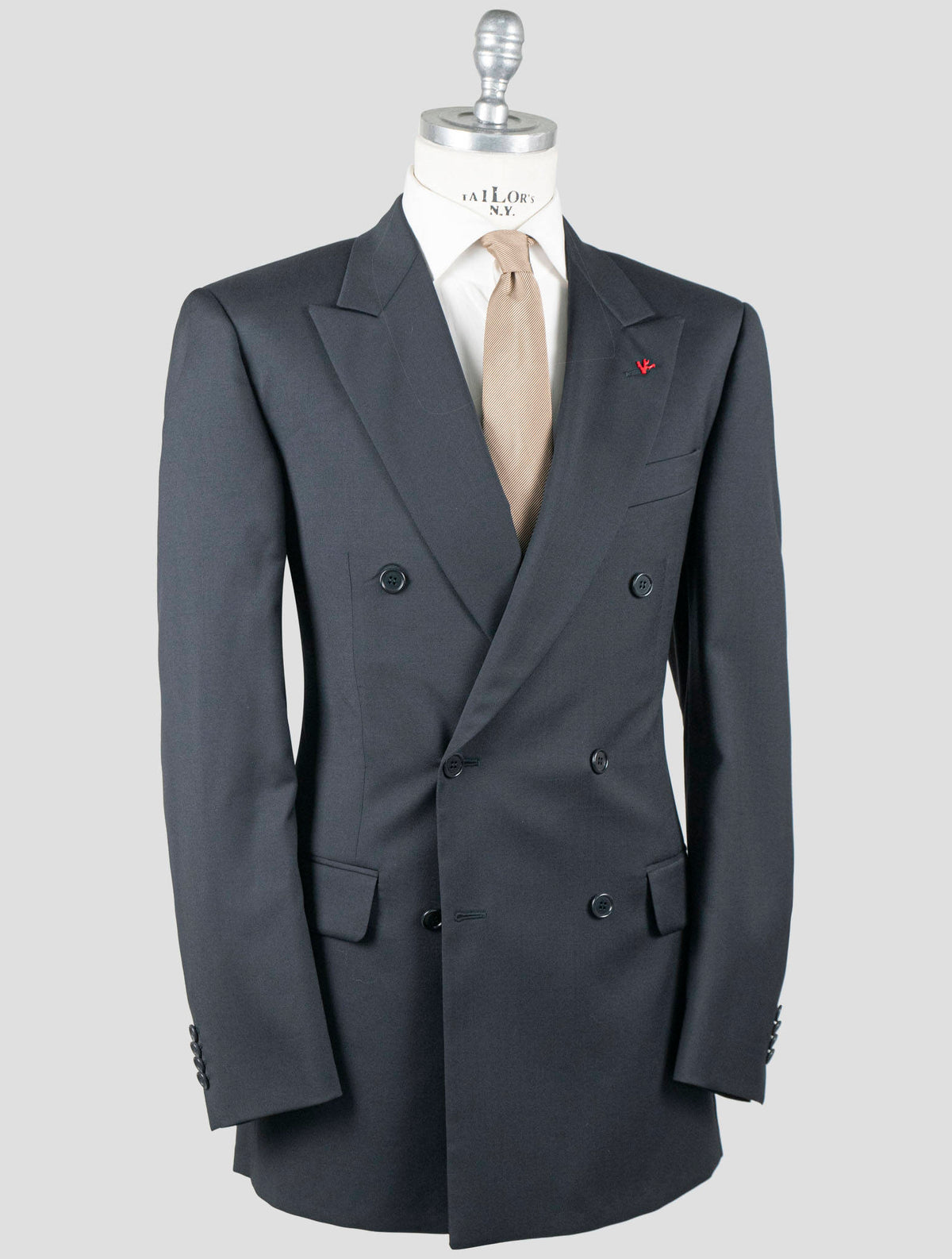 Isaia Isaia Blue Wool Suit Blue 001