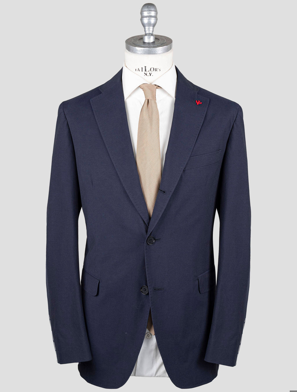 Isaia Blue Cotton Suit