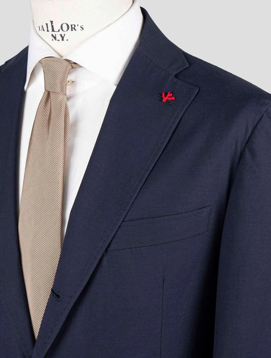 Isaia Blue Cotton Suit
