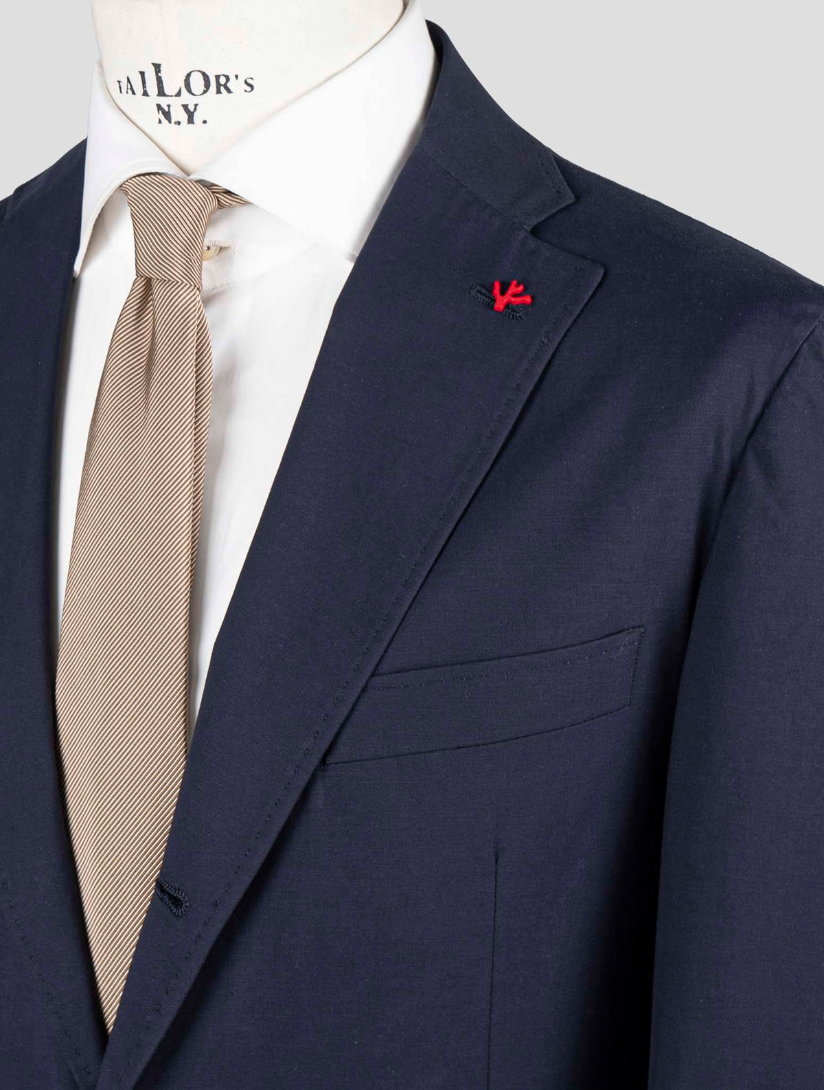 Isaia Blue Cotton Suit