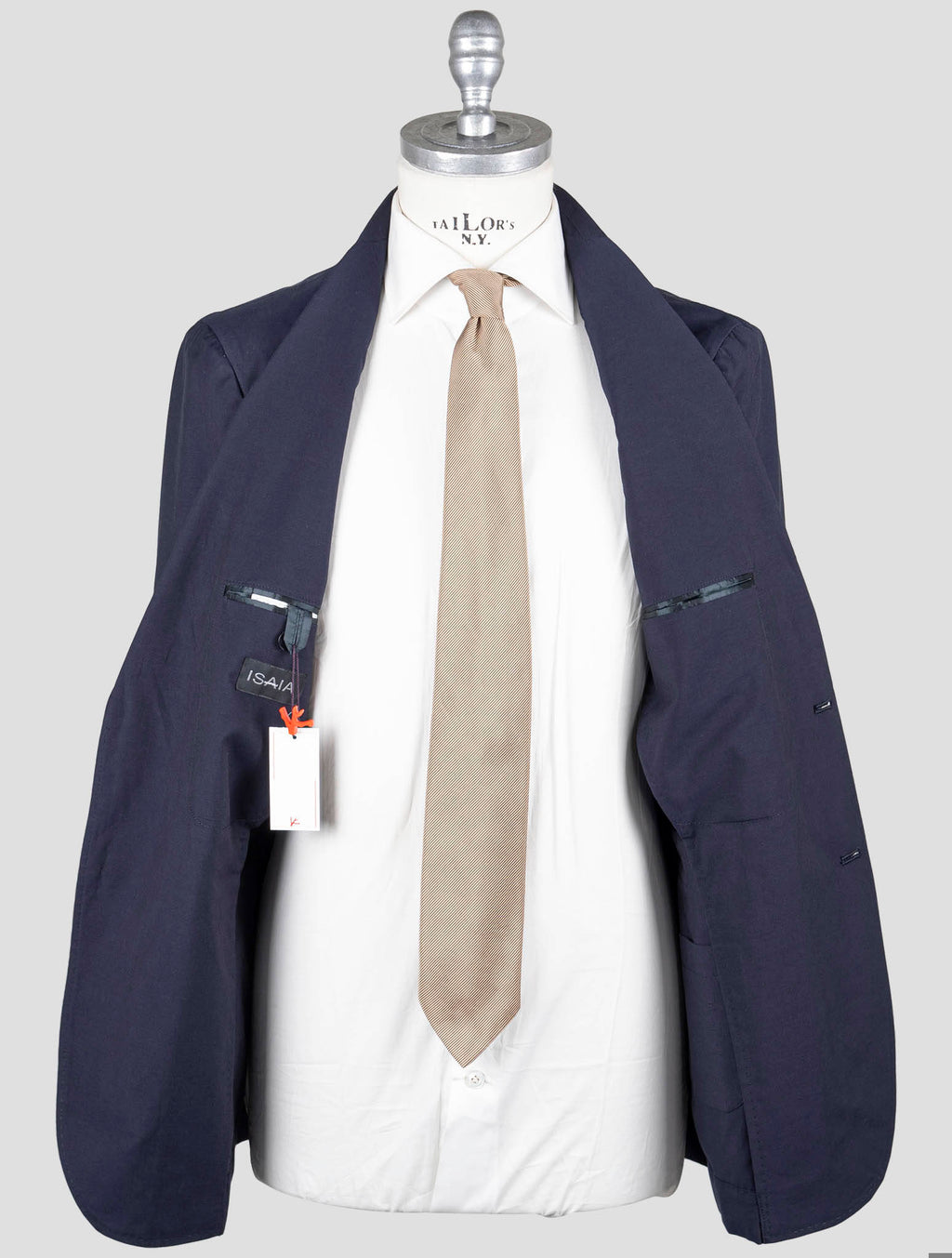 Isaia Blue Cotton Suit