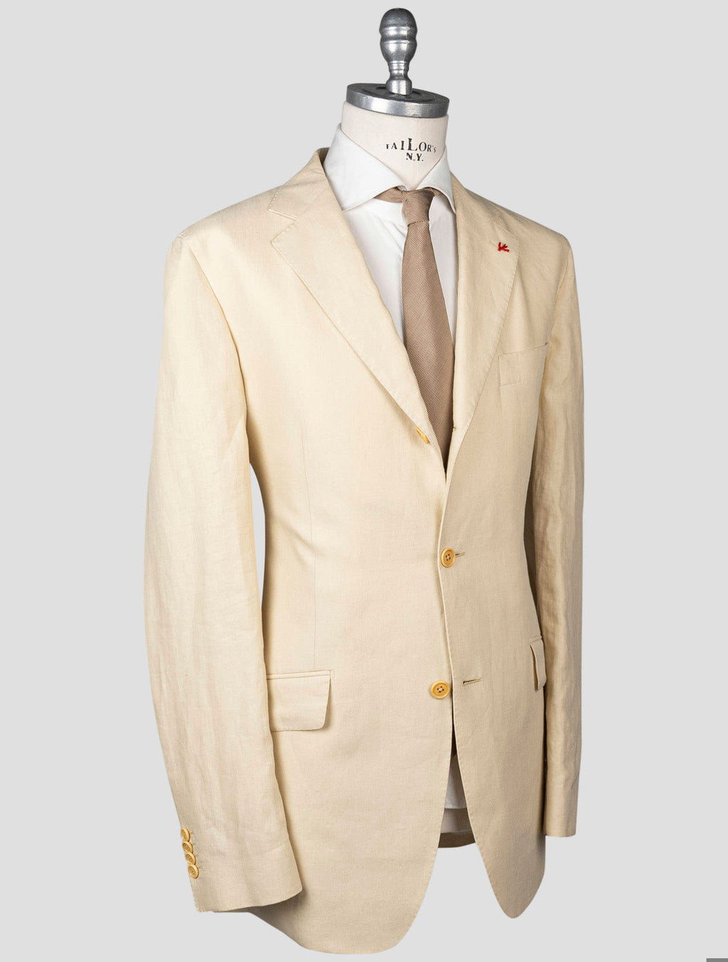 Isaia Isaia Beige Linen Suit Beige 001