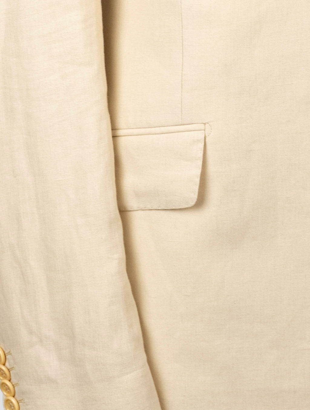 Isaia Beige Linen Suit