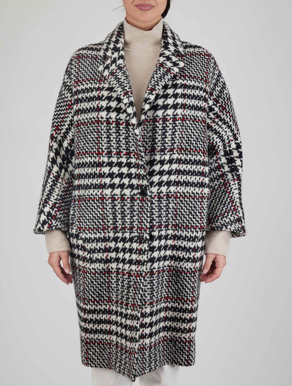 Kiton Multicolor Virgin Wool Cashmere Silk Overcoat
