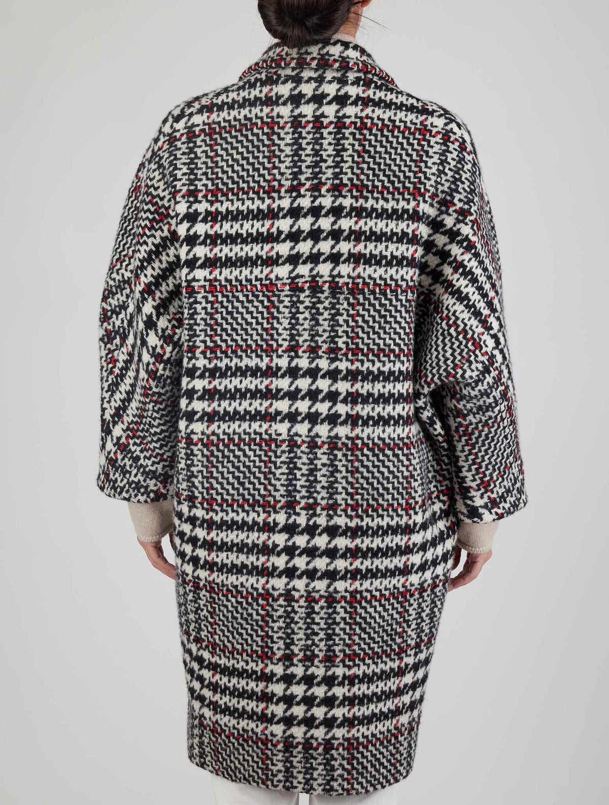 Kiton Multicolor Virgin Wool Cashmere Silk Overcoat