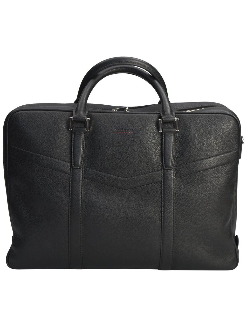 Kiton Kiton Black Leather Briefcase Black 000
