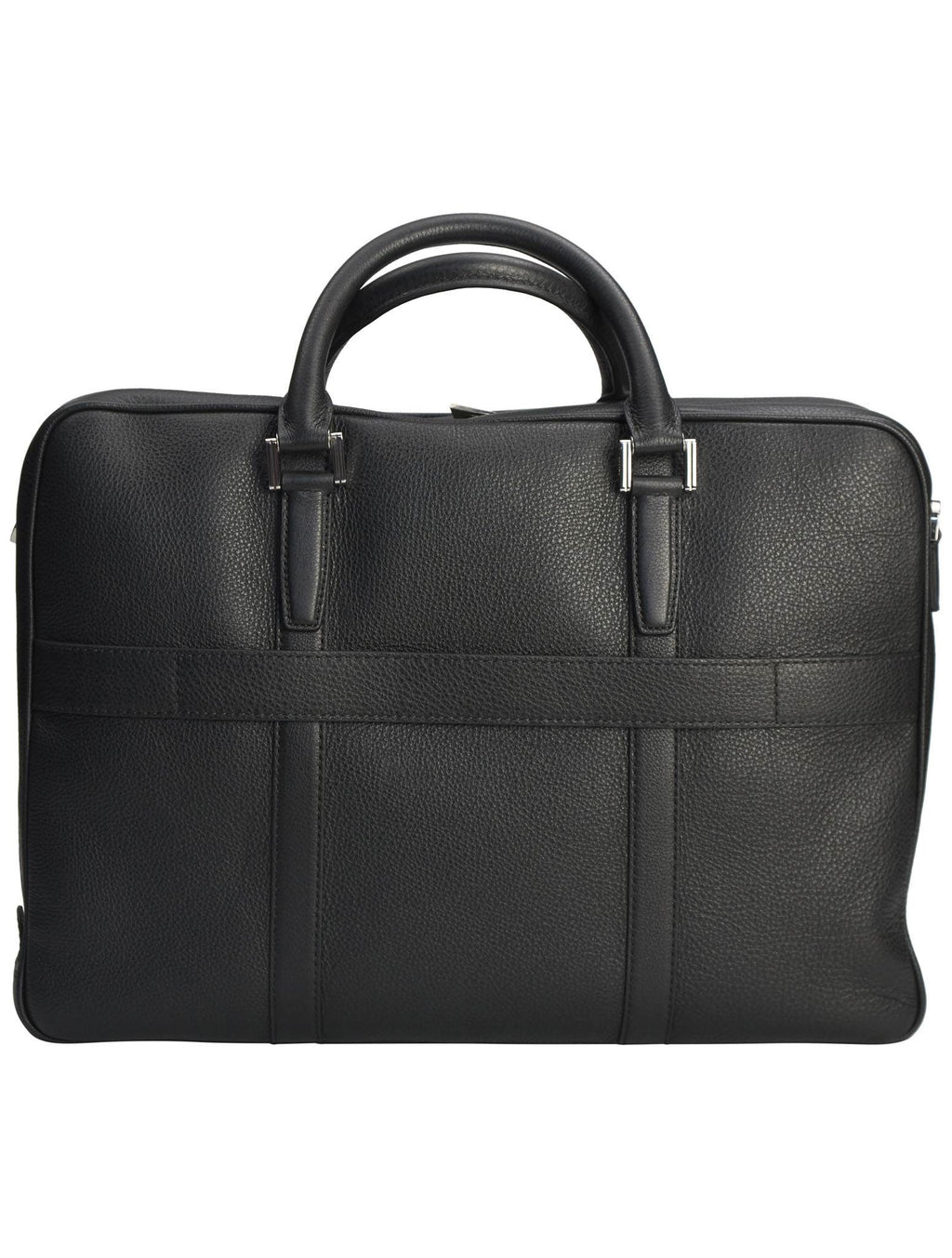Kiton Kiton Black Leather Briefcase Black 001