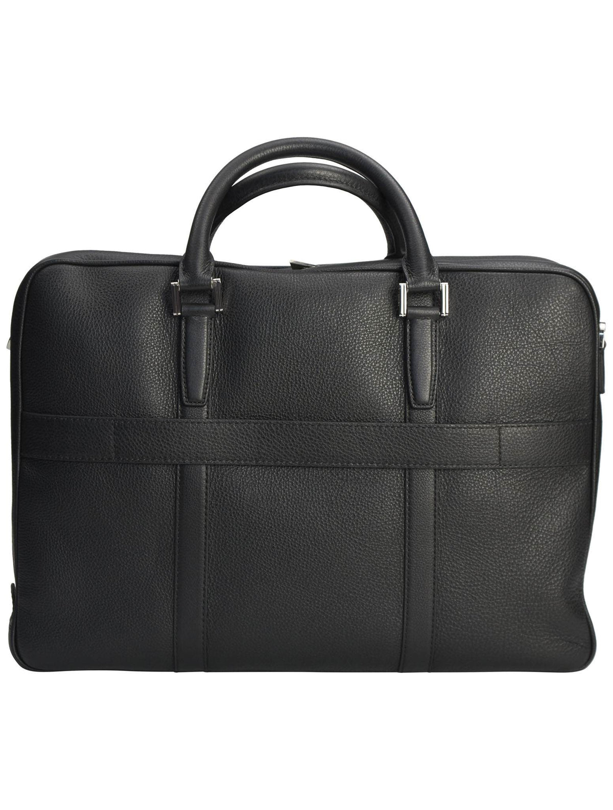 Kiton Kiton Black Leather Briefcase Black 001