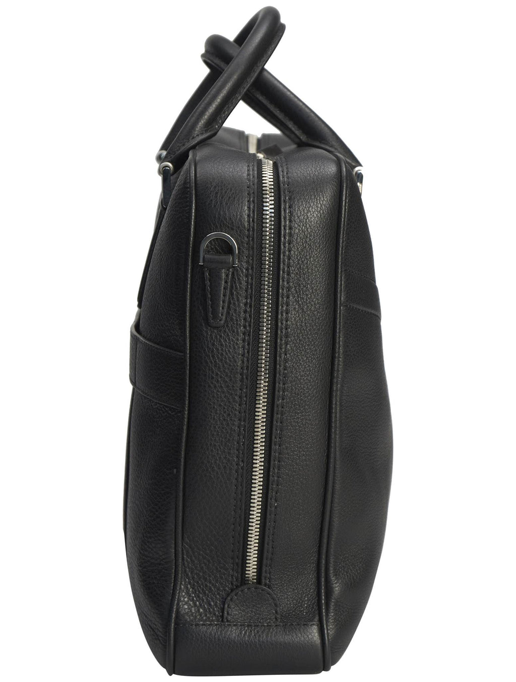 Kiton Black Leather Briefcase