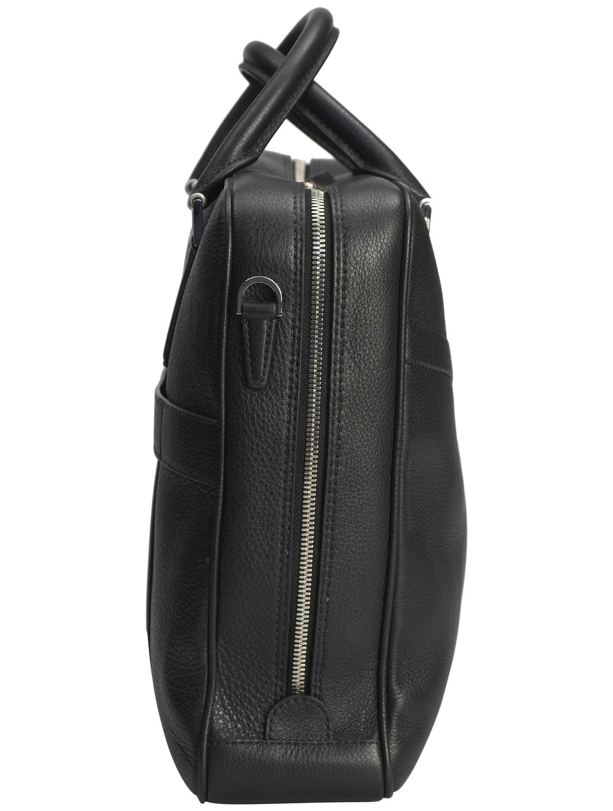 Kiton Black Leather Briefcase