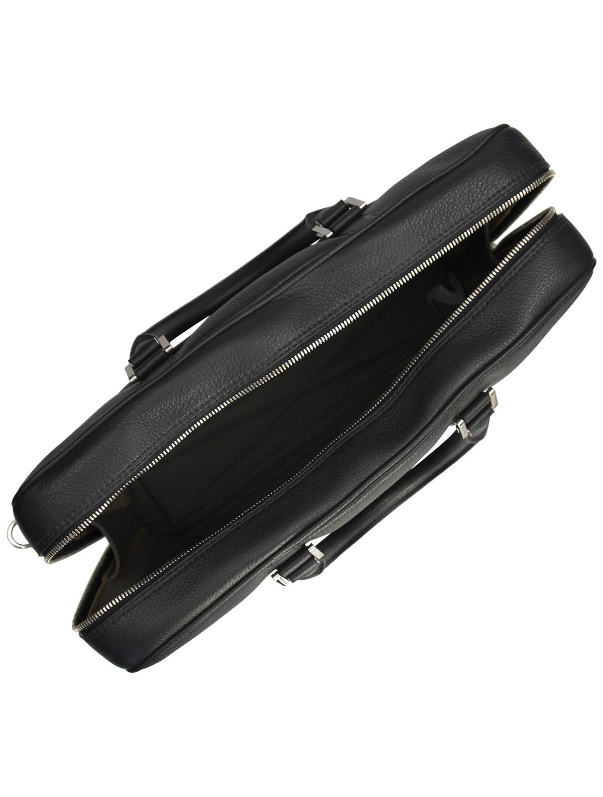 Kiton Black Leather Briefcase